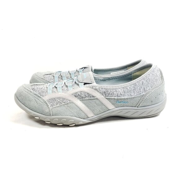 Skechers Womens Size 10 Breathe Easy Faithful Gray Slip-On Shoes - Picture 5 of 9